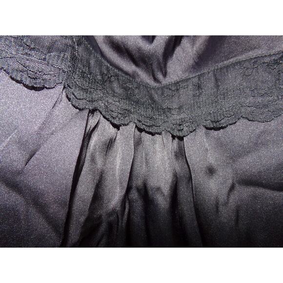 Apt 9 black satin look and lace cami adjustable strap XL NWT Sexy Soft - Picture 3 of 5